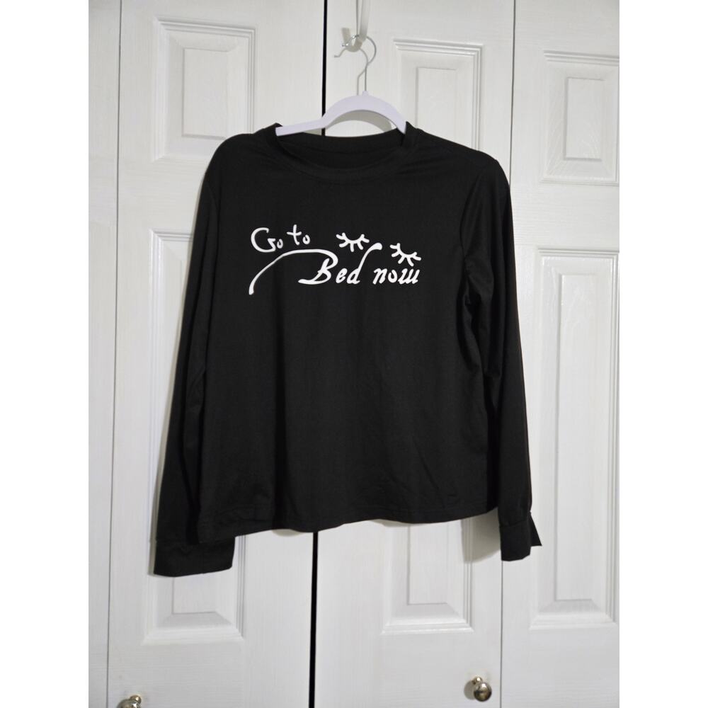Unknown brand medium women's black pajama top